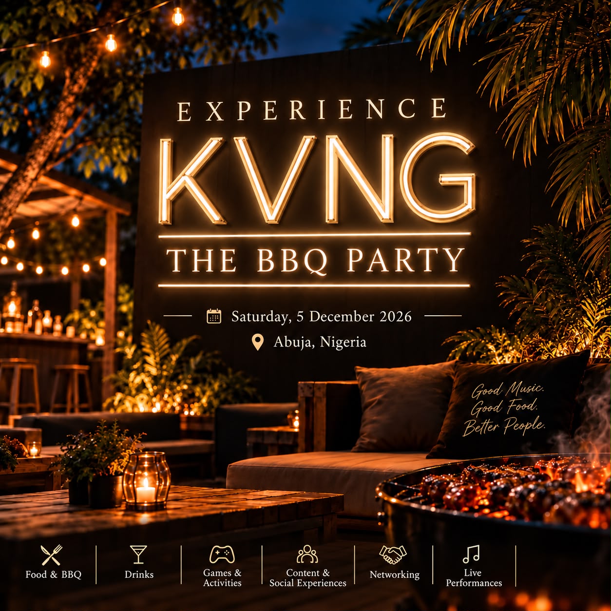 Experience KVNG: The BBQ Party flyer